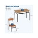 thumbnail image 4 of 5 piece dining mesa set para 4 - kitchen mesa y sillas con heavy duty metal frame y cushioned asientos - space saving dinette muebles para small space apartments, 4 of 8