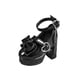 thumbnail image 3 of Zapatos de figura CUTICAT Mini Accesorios de muñeca de moda con hebilla de corazón y tacón alto negro Escala 1/4, 3 of 8