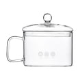 thumbnail image 2 of Glass Saucepan Handmade Glass Cookware Stovetop Cooking Pot for Soup Cereals 1.5L Style C, 2 of 8