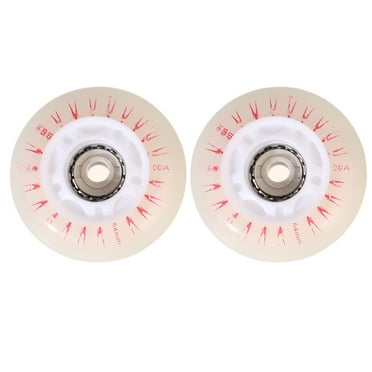 BESTOYARD Red Flashing Ice Skates Wheels with Durable PU Material for Outdoor Roller Skating 64mm