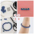 thumbnail image 3 of 100 Uds cuentas de ojo malvado azul cuentas de globo ocular cuentas de resina hechas a mano dijes para pulseras DIY collar fabricación de joyas Sincero  Hogar, 3 of 5