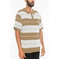 thumbnail image 4 of Mens Classic Charlie Brown Old School Striped Midweight Polo Shirt Street Casual Tshirt, 4 of 5