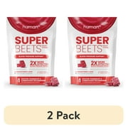 (2 pack) Humann Superbeets Pomegranate Berry Flavor Heart Chews 60 ea