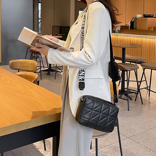 Bolso Monedero Mujer Casual Pack PU Cuero Satchel Sling con Set Negro