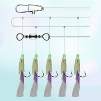 WHAMVOX Luminous Fishing Hook Made of Carbon Steel for Fishing Assorted Color Super Accurate 5in1 Design Increases Catch