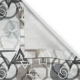 thumbnail image 6 of Ambesonne Abstract Valance & Curtain, Triangles Squares Plygons, 55"x36", Grey Black Cocoa, 6 of 6