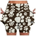 thumbnail image 1 of Fgnfyis Jupes de Tennis pour Femmes Jupe Décontractée Imprimée avec Short Intégré Confortable Extensible Taille Haute Jupe Ligne A Mini pour Printemps Été Jupes Femmes Blanc TG, 1 of 5