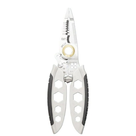 

Hunei 7 Inch Multipurpose Wire Stripper Tool Gift Heavy Duty Multi Purpose Electrical Wire Stripping Tool Wire Strippers And Crimping Tool For Stripping Cutting And Crimping Silver (Clearance)