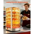 thumbnail image 2 of VEVOR 5-Tier Commercial Food Warmer Display, 800W Food Display Warmer with LED Light, Adjustable Shelf and Stainless Steel Frame, 86℉~185℉ Air Heating, 60L, 2 of 9