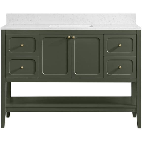Miseno Mv-N242-V48 Ravello 48" Single Basin Vanity Set - Deep Olive Green