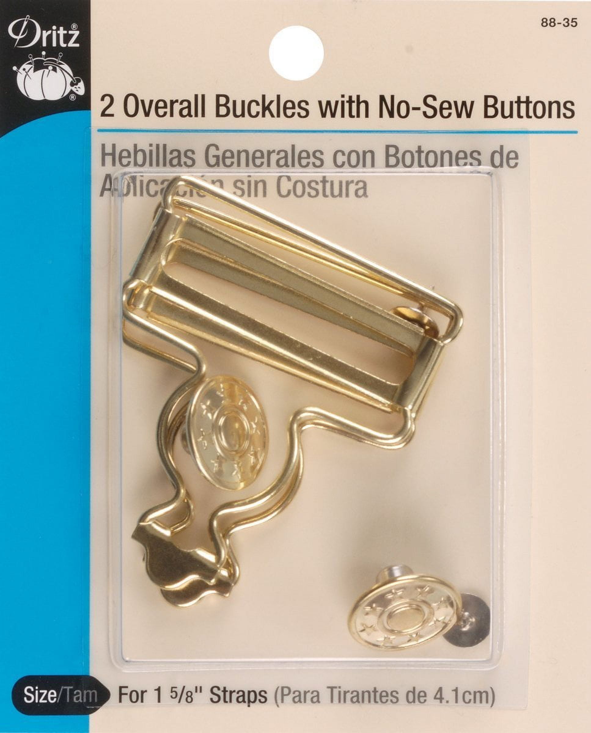 Easy to clean and machine washable Dritz 1-1/4 Overall Buckles With No-Sew  Buttons the perfect gift