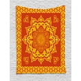 thumbnail image 1 of Mandala Tapestry, Oriental Round and Square Pointy Sacred Mongol Traditional Symbol, Wall Hanging for Bedroom Living Room Dorm Decor, 60"W X 80"L, Earth Yellow and Vermillion, by Ambesonne, 1 of 2
