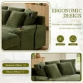 thumbnail image 4 of 63" x 65" Oversized Chaise Lounge Chair, Corduroy Upholstered Sleeper Sofa with Wireless Charging and 2 Cup Holders, Sleeper Couch for Living Room, Bedroom, Home Theater, 4 of 6