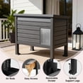 thumbnail image 3 of fazzn Outdoor Cat House X-Large: Weather Resistant, Raised Floor, Dual Waterproof Flaps, 50% Bigger, Dimensions 31" L x 26.7" H.Black, 3 of 8
