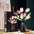 thumbnail image 6 of GZBrick Tulip Flower Bouquet Building Sets with Vase for Adults Girls Compatible with Lego, 6 of 7