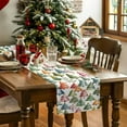 thumbnail image 4 of Christmas Tree Star Green Xmas Trees Table Runner 14x72in Non-Slip Cotton Linen Table Runners, Colorful Cartoon Style Dresser Scarves TableRunner for Dinner Kitchen Dining Wedding Party, 4 of 9