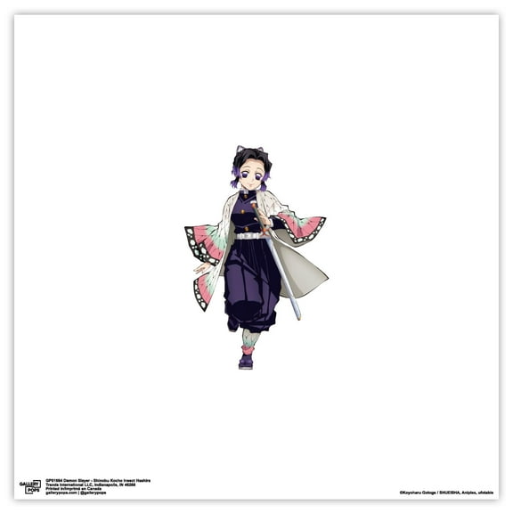 Gallery Pops Demon Slayer - Shinobu Kocho Insect Hashira Wall Art, Unframed Version, 12" x 12"