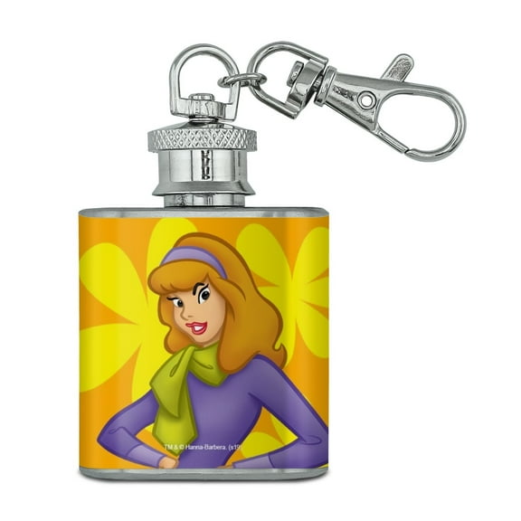 Scooby Doo Daphne Character Stainless Steel 1oz Mini Flask Key Chain