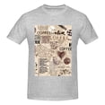 thumbnail image 4 of Bingfone Abstract Coffee Pattern With Letters Men'S Loose Fit Short-Sleeve Pocket T-Shirt, 4 of 7