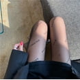 thumbnail image 4 of Medias de rejilla negras con letras anti-gancho finas de moda de primavera y otoño medias negras sexys para mujer, 4 of 6