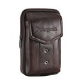 thumbnail image 5 of Multi-function Men PU Waist Bags Phone Wallet Belt Bum Pouch (Coffee 1), 5 of 5