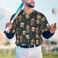 thumbnail image 5 of Lsque Cigar Pattern Mens Polo Golf Shirts Funny Graphics Shorts Sleeve Button Shirts Baseball T-shirt-4X-Large, 5 of 7