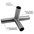 thumbnail image 3 of Canopy Fittings Kit 1-3/8", Slant Roof Connectors - Full Set for 10 Legs, Shelter/Carport Frame - Galvanized Steel, No Poles, 3 of 7