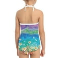 thumbnail image 5 of FOR U DESIGNS Daisy Girl Bathing Suit Size 3-4 Years Fashion Colorful Toddler Kids Sleeveless Swimwear Quick Dry One Piece Halter Swimsuits, 5 of 6