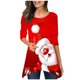 thumbnail image 2 of Pntutb Moda Mujer Cuello Redondo Manga Larga Estampado Casual Camiseta Blusa Pntutb Pntutb-1934, 2 of 5