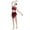 Wine Red, variant on IBTOM CASTLE Women Lyrical Dance Dress Tank Bodysuit Cut Out Front Ballet Leotard Morden Contemporary Dancewear S White