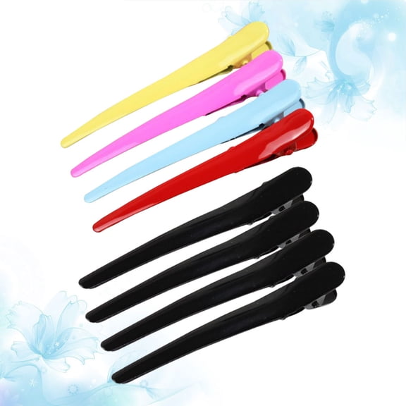 LOLIPPYY 8 Pcs Fashion Hair Claw Clips Metal Duckbill Shape Assorted Color for Casual Daily Use