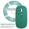 thumbnail image 4 of Bluetooth Rechargeable Mouse for DELL Vostro 5310 Laptop Bluetooth Wireless Mouse Designed for Laptop / PC / Mac / iPad pro / Computer / Tablet / Android Jade Green, 4 of 4