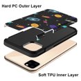 thumbnail image 2 of iPhone 11 Pro Max Case, Kaesar Slim Hybrid Dual Layer Shockproof Hard Cover Graphic Fashion Cute Colorful Silicone Skin Cover Armor Case for iPhone 11 Pro Max (Space), 2 of 5
