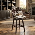 thumbnail image 6 of Guyou 27.5"Counter Height Bar Stools Set of 2, Nailhead Trim Velvet Barstools with Back and Wood Legs, 360°Swivel Upholstered Stool Chairs for Kitchen Island Breakfast Bar Restaurant, Cow, 6 of 15