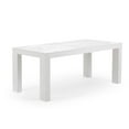 thumbnail image 6 of Plank+Beam Solid Wood Modern Dining Table Set with 2 Benches for 6, White, 6 of 9