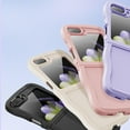 thumbnail image 4 of Compatible with Samsung Galaxy Z Flip5 Cute Case Wave Frame Frosted TPU Soft Slim Shockproof Protection Cover for Women Girls-Black, 4 of 9