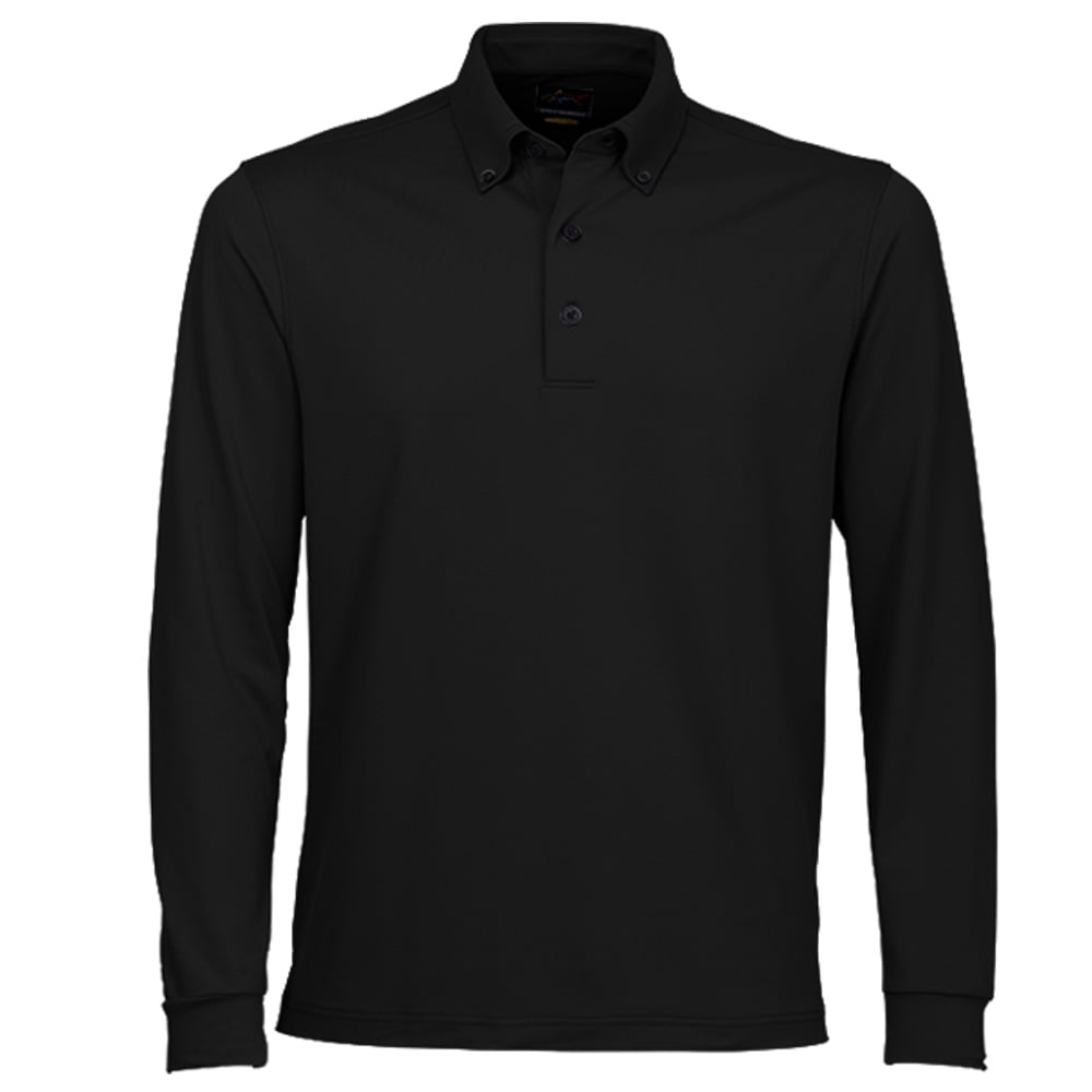 Greg Norman Long Sleeve Solid Weather Knit Golf Polo 2016 - Walmart.com