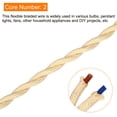 thumbnail image 3 of Unique Bargains Twisted Cloth Covered Wire 2 Core 18AWG 5m/16.4ft,Electrical Cable,Beige, 3 of 5