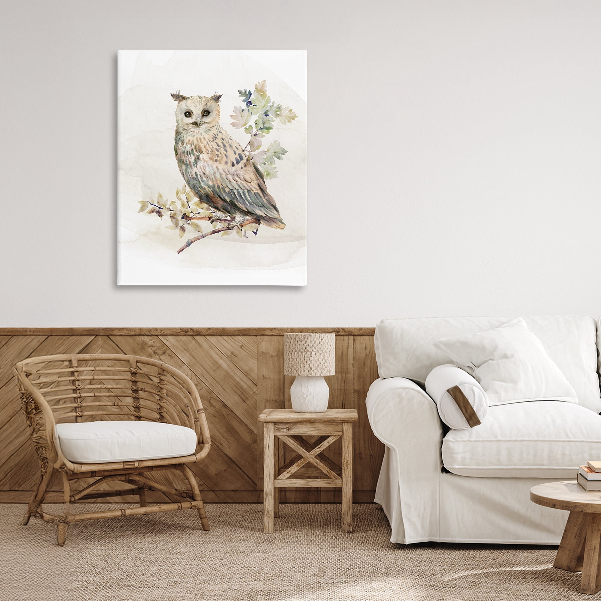 Stupell Industries Forest Owl with Foliage Canvas Wall Art, design by CAD Designs