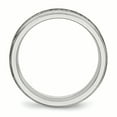 thumbnail image 2 of Stainless Steel Polished & Brushed with Silver Braid Inlay Ring 10.5 Size, 2 of 6