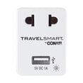 thumbnail image 1 of Travel Smart - Travel Adapter with USB Port, White, 1 of 2