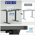 thumbnail image 5 of VIVO Electric 60” x 24” Stand Up Desk | Black Table Top, Black Frame, 5 of 8