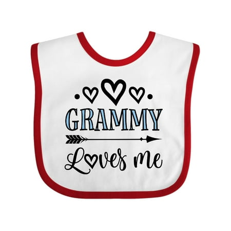 

Inktastic My Grammy Loves Me Grandchild Gift Baby Girl Bib