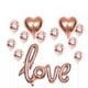 thumbnail image 1 of Kit de globos en oro rosa Love, 13 unidades, letras de Mylar en forma de corazón, 1 of 1