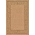 thumbnail image 3 of Unique Loom Outdoor Border Collection Area Rug - Greek Key (3' 3" x 5' 1" Rectangle Light Brown/Tan), 3 of 7