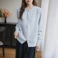 thumbnail image 5 of Hrsba Oversized Cardigan Sweaters for Women Solid Color Long Sleeve Casual Knit Sweater Outerwear, 5 of 5