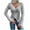 Gray, variant on Patlollav Winter Womens Tops Zipper Long Sleeve Solid Color Sweater