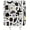 Black White, variant on Halloween Shower Curtain Gothic Black Alchemy Magic World Witch Witchcraft Moon Star Spooky Holiday Happy Halloween Fabric Bathroom Decor Curtain with Hooks