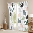 thumbnail image 3 of jejeloiu Colorful Cartoon Cat Curtains Pack of 2 (42x84 Each),Kawaii Animals Lover Curtains Blackout For Girls Women, 3 of 6