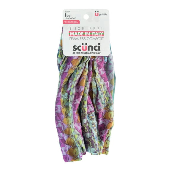 Scunci Floral Headwrap Fashion Headband, Multi-Color